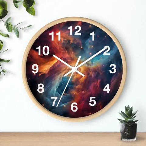 Deep Space Nebula Wall Clock